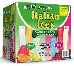 96 Count of Wyler's Authentic Italian Ice Freezer Bars