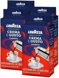 Lavazza 4 Pack Espresso Dark Roast Ground Coffee