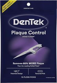 DenTek X-Shaped Cross Plaque Control Floss Picks, 75ct