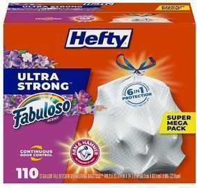 Hefty 110 Count Ultra Strong 13 Gallon Tall Kitchen Trash Bags