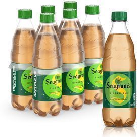 Seagram's Ginger Ale, 6 pack, 0.5L Bottles