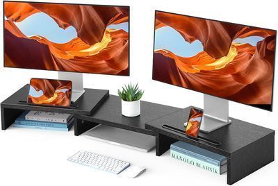 Huanuo Dual Computer Monitor Stands W/Adjustable Length