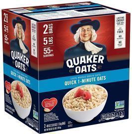 2 Pack of Quaker Quick 1 Minute Oatmeal, 2.5LBS.