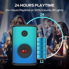 Monster Bluetooth Wireless Speakers w/LED, Deep Bass, & 24H Playtime