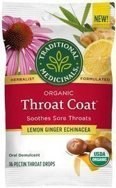 Traditional Medicinals Organic Throat Coat Lozenges- 16 Count