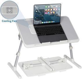 Laptop Desk with Cooling Fan for Bed or Chair