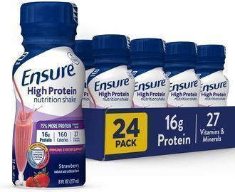 24 Count Ensure High Protein Nutritional Strawberry Shake