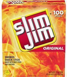 Slim Jim Original Smoked Meat Sticks in 100 Count Box