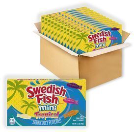 Swedish Fish Mini Tropical Soft & Chewy Candy, 3.5oz, 12pk