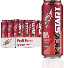 12 Pack of 16 Fl. Oz. of Fruit Punch Mountain Dew Kickstart