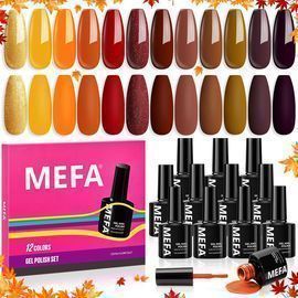 Fall Gel Nail Polish Set - 12 Colors