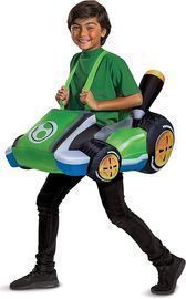 Yoshi Costume Kart, Inflatable Mario Kart Costume Accessory for Kids