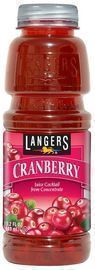 12 Pack of Langers Juice Cocktail, Cranberry, 15.2 Fl. Oz.