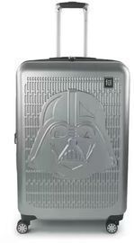 Star Wars Darth Vader Embossed 29 Inch Silver Spinner Suitcase