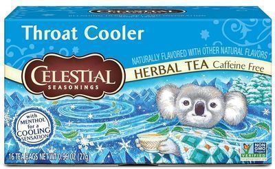 Celestial Seasoning Throat Cooling Herbal Tea, 16 Tea Bags