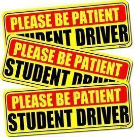 3 Pack Student Driver Sticker Magnet