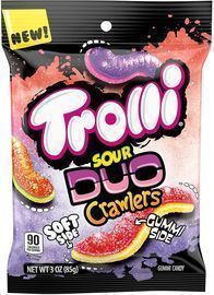 12 Pack Trolli Sour Brite Duo Crawlers Gummy Candy