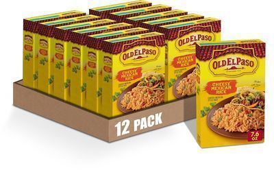 12 Boxes of Old El Paso Cheesy Mexican Rice, 7.6 Oz