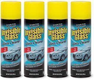 4 Cans of Invisible Glass Premium Glass and Window Cleaner