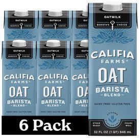 6 Pack of Califia Farms Oat Barista Blend Oat Milk, 32 Oz.