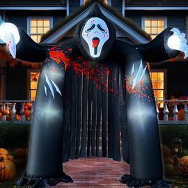 10 Foot Halloween Inflatabls Archway Decoration W/Built In LED's