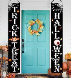 Indoor Outdoor TRICK OR TREAT Happy HALLOWEEN Banner