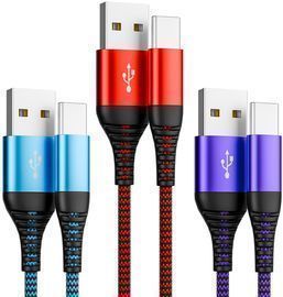 3 Pack of 6 Foot USB C Cables