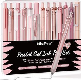 13-Pack Pastel Gel Ink Pen Set