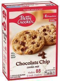 4 Pack of Betty Crocker Chocolate Chip Cookie Pouches