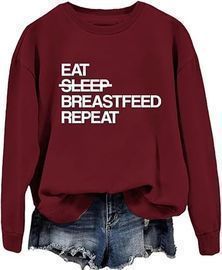 Eat Sleep Breastfeed Graphic Sweatshirt