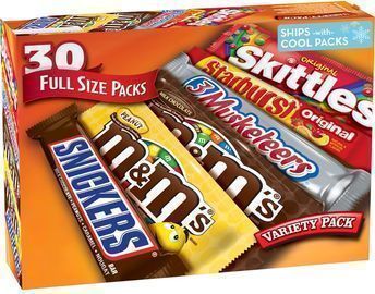 30 Count Mars Full Size Variety Mix Candy