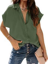 Casual Short Sleeve Button Down Shirts