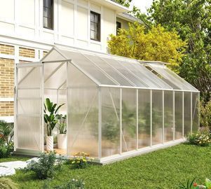 Yitahome 6'x 16' Lockable Polycarbonate Panel Greenhouse Kit w/Sliding Door