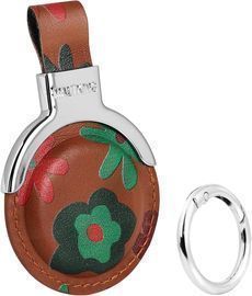 Genuine Leather Air Tag Keychain Holder