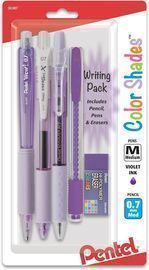 Pentel Color Shades Writing Pack, Pastel Violet