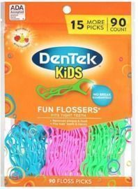 DenTek Kids Fun Flossers, Wild Fruit, 90 Count