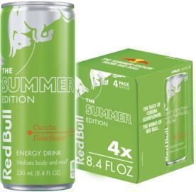 4 Can of Red Bull Curuba Elderflower Energy Drink