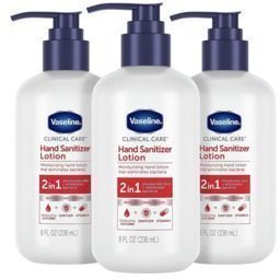 Vaseline Hand Sanitizer 2-in-1 Hydrating Lotion, 3pk