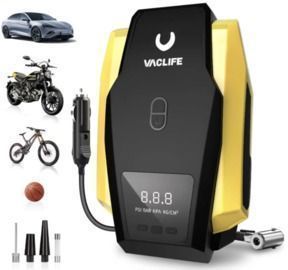 VacLife 12V Portable Air Compressor W/ Accessories