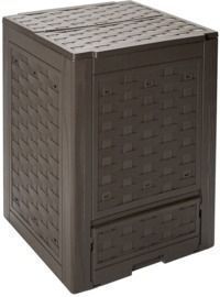 Toomax 79 gal. Brown Embossed Wicker Resin Composter Box