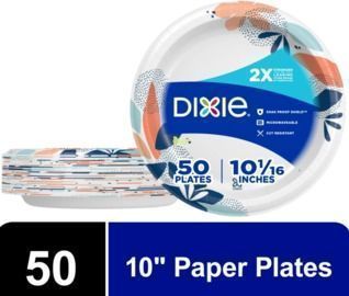 Dixie Paper Plates - 10 inch - 50 Count