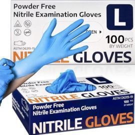 Medical Nitrile Exam Gloves, 100 Pack