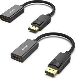 Benfei 4K DisplayPort to HDMI Adapter, 2 Pack