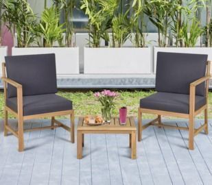 Costway 3 Piece Patio Table & Chairs Set