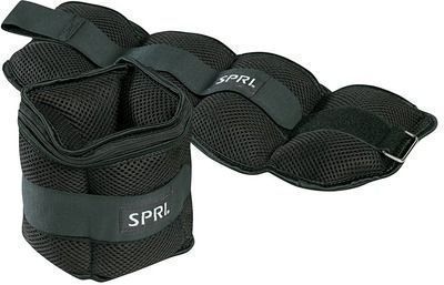 2 Pack 5lb SPRI Adjustable Ankle Weights