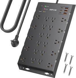 Surge Protector Power Strip w/ 22 Outlets and 6USB - 6.5FT