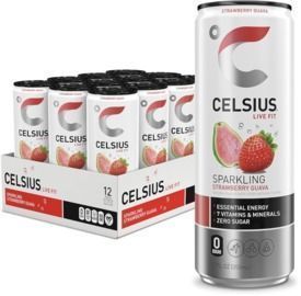 Celsius Sparkling Strawberry Guava Energy Drink, 12 Pack