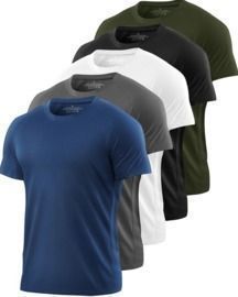 Dry Fit Athletic Short Sleeve T-Shirts, 5 Pack