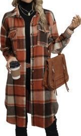 Flannel Plaid Shacket Jacket