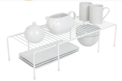 Smart Design 16" x 32.5" Kitchen Storage Expandable Steel Shelf Rack